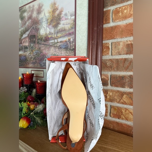 F5J Chic Brown Faux Suede Slingback Heels NWT 95.00 - Picture 4 of 6